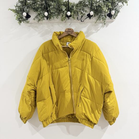 CAbi Jackets & Blazers - CAbi 4228 Puff Piece Yellow Puffer Coat Small Oversized Full Zip CP limited edit